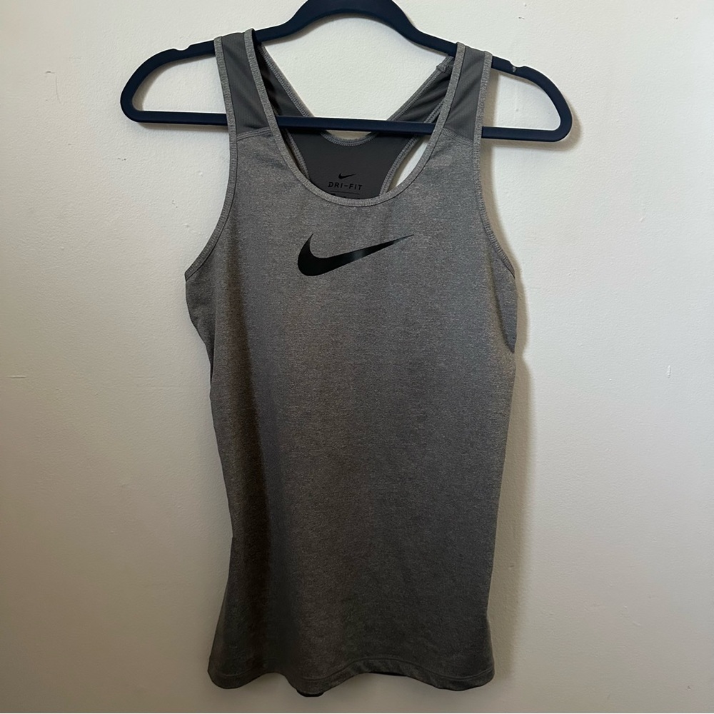 Nike Women's Gray Dri-Fit Tank Top
